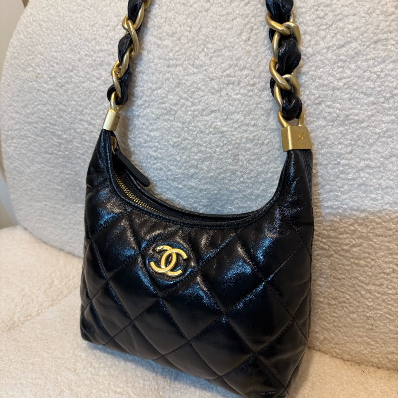 香奈兒24A HOBO 小號 人氣爆款 AS4922🖤 小型流浪包🤍甜價割愛-4