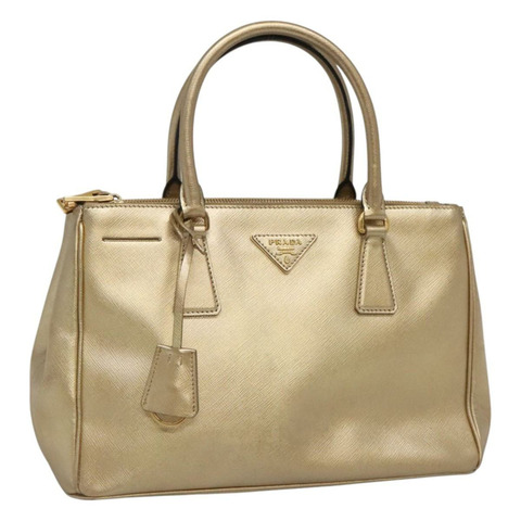 PRADA 手提包 Safiano 皮革金色正品 EC508