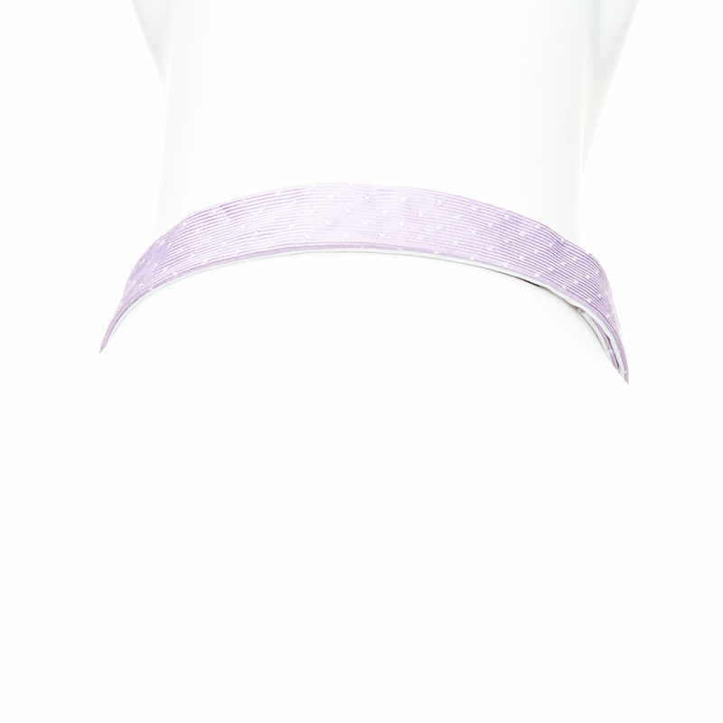 LANVIN 100% silk purple white dot classy bow tie-4
