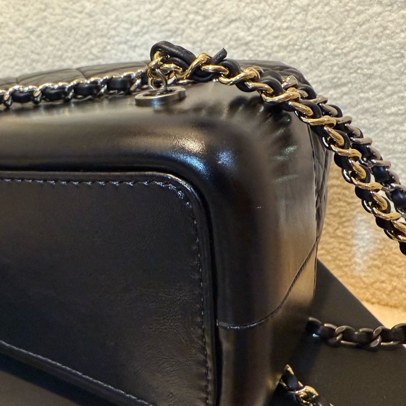 香奈兒流浪後背包（雙色鏈） 🖤CHANEL芯片款A94485-6