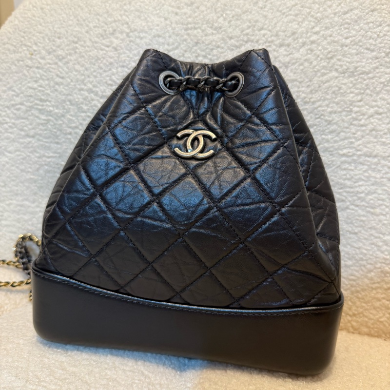 香奈兒流浪後背包（雙色鏈） 🖤CHANEL芯片款A94485-8