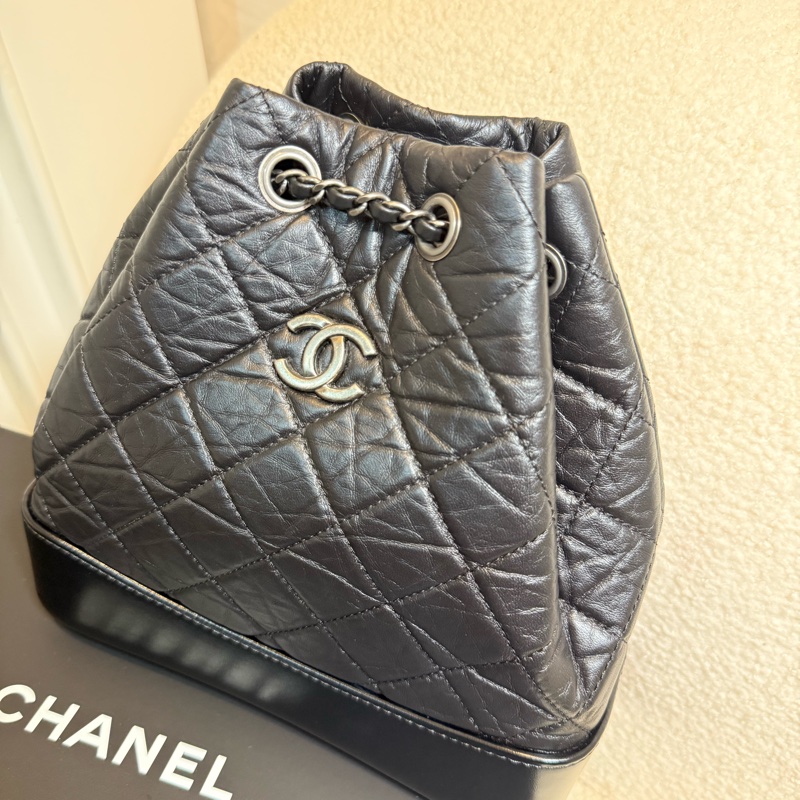 香奈兒流浪後背包（雙色鏈） 🖤CHANEL芯片款A94485-10