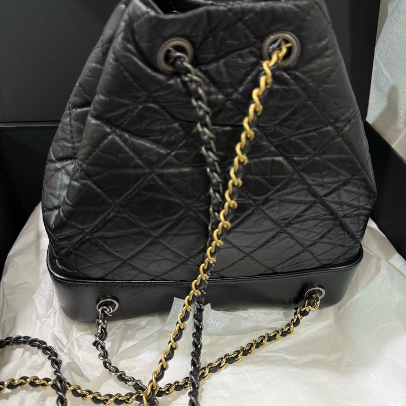 香奈兒流浪後背包（雙色鏈） 🖤CHANEL芯片款A94485-16