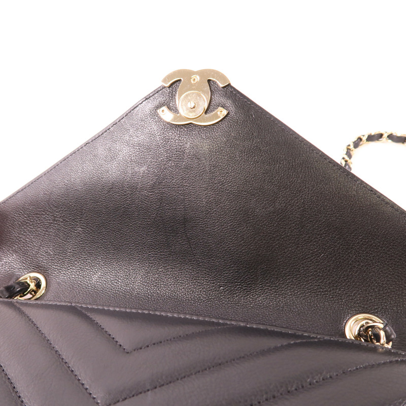 CHANEL 【激減優惠】牛皮皮革Shoulder Bag金扣鏈帶肩背袋-14