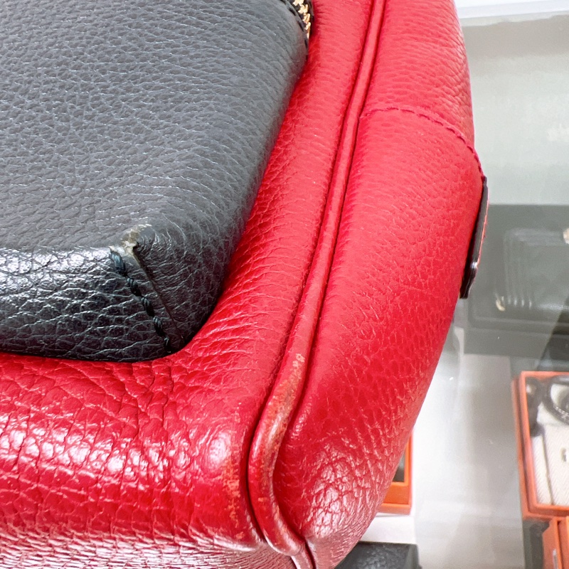 Gucci logo 鏈條拼色雙肩包/背包-6