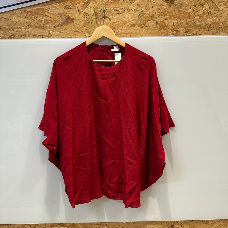 【美收精品】HERMES 紅色薄紗短袖 2-744-0