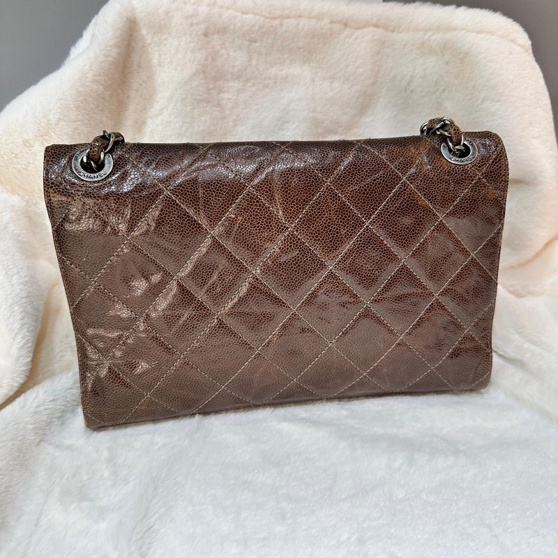 Chanel CF M Size 荔枝紋牛皮 做舊風格機場袋-2