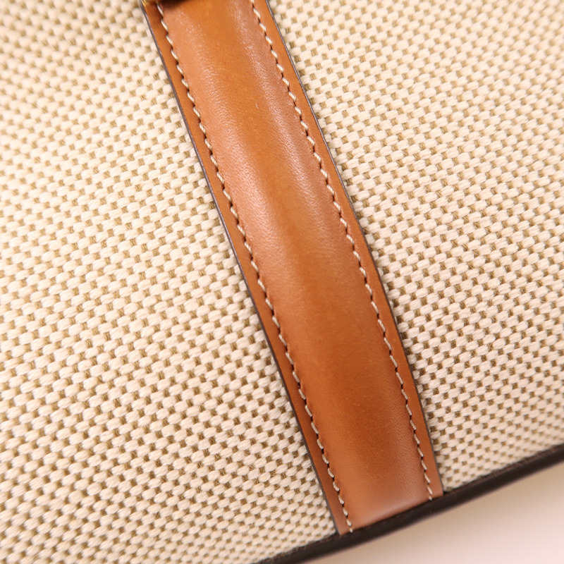 CELINE 帆布/牛皮皮革Classique 16金扣手挽肩背兩用袋-19