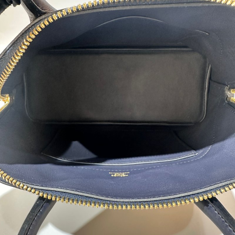 Hermes/愛馬仕 bolide secret 保齡球bolide 限量盒子包 16年款 寶石藍色金扣-7