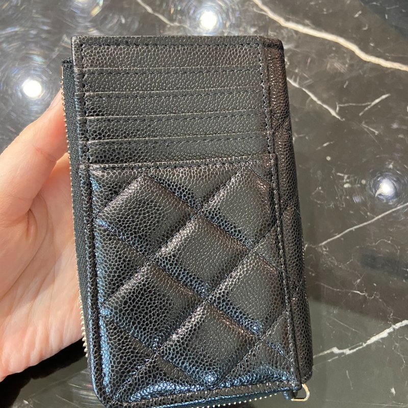 【Chanel AP3179 拉鍊卡片夾】黑金閃亮Caviar｜經典必收入門款・Nuyouh Boutique 全新正品-3
