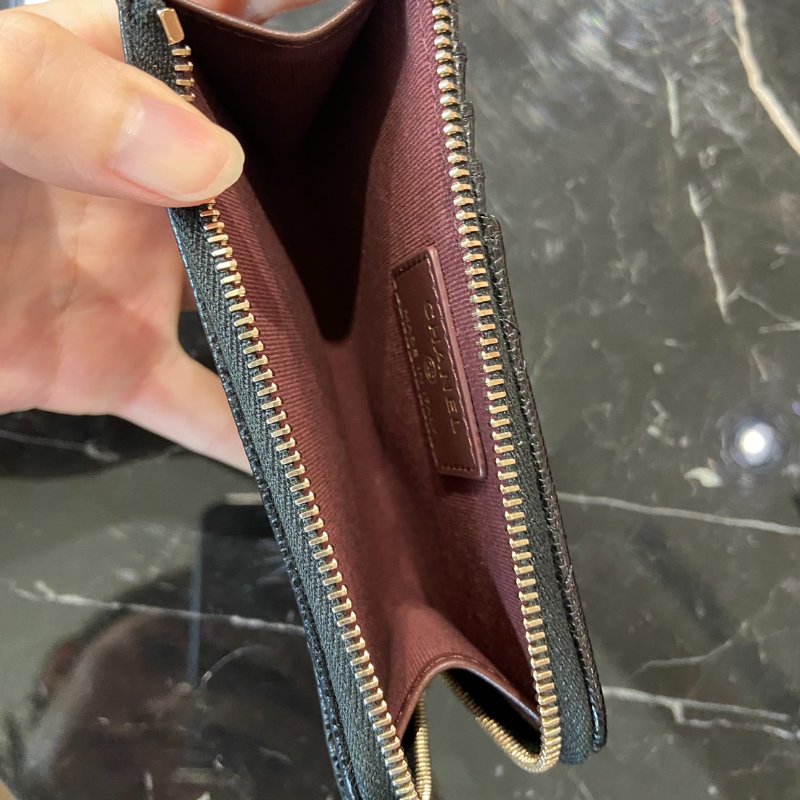 【Chanel AP3179 拉鍊卡片夾】黑金閃亮Caviar｜經典必收入門款・Nuyouh Boutique 全新正品-4