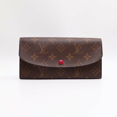 LOUIS VUITTON Emilie老花長夾 - 玫紅