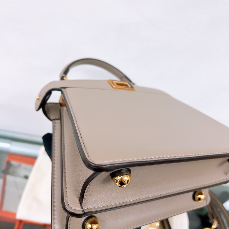 Fendi peekaboo ISeeU petit 大象灰迷你手柄包/斜挎包-8