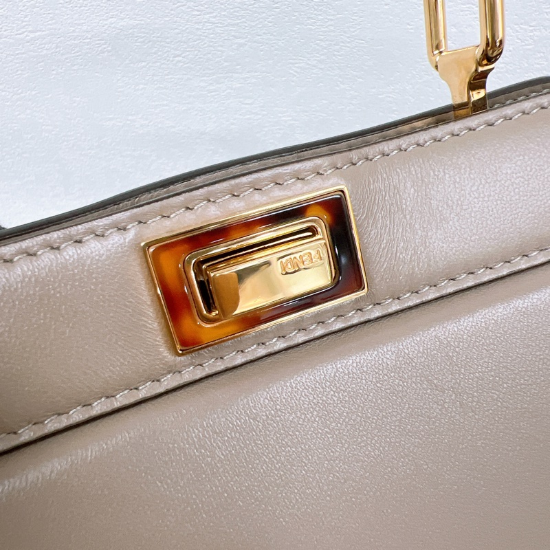 Fendi peekaboo ISeeU petit 大象灰迷你手柄包/斜挎包-10