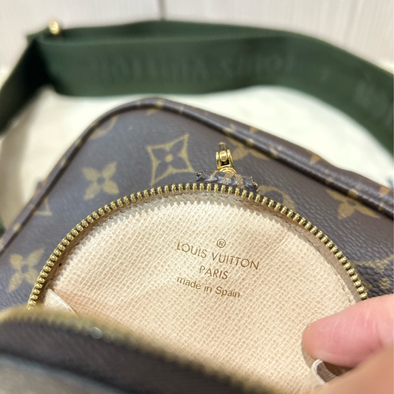 Louis Vuitton lv 深綠色背帶五合一麻將包-5