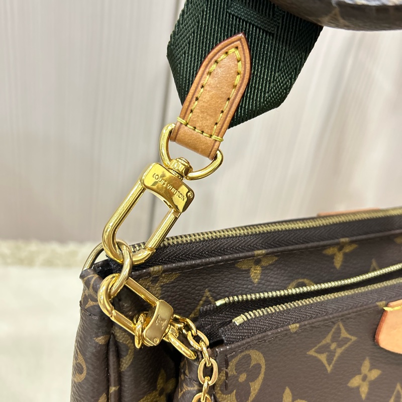 Louis Vuitton lv 深綠色背帶五合一麻將包-20