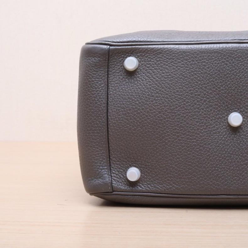 HERMES(愛馬仕) Lindy 30 8F錫器灰 TC皮 A刻 金扣-3