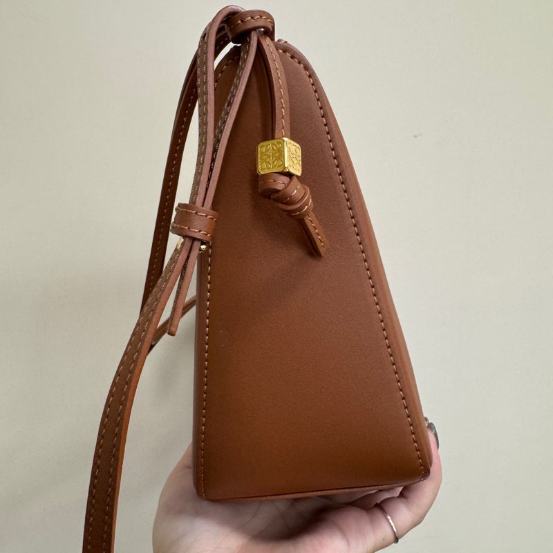 Loewe Mini Hammock Hobo 咖牛皮金釦-6