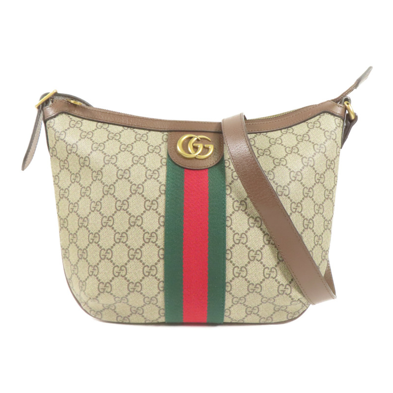 GUCCI 塗層帆布Ophida金扣肩背袋-0