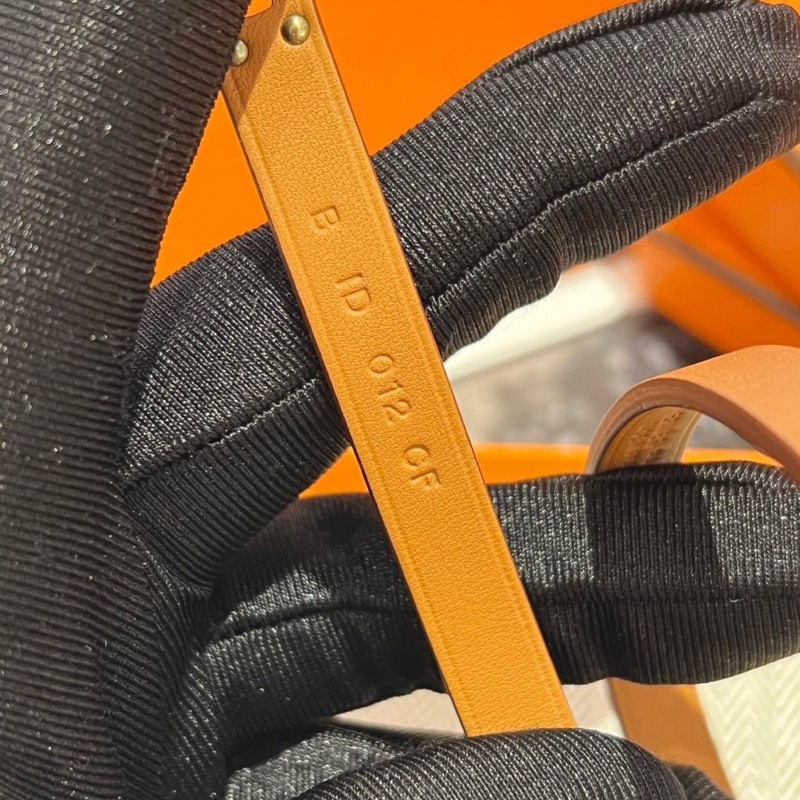 Hermes 愛馬仕 金棕色 雙層皮手環-5