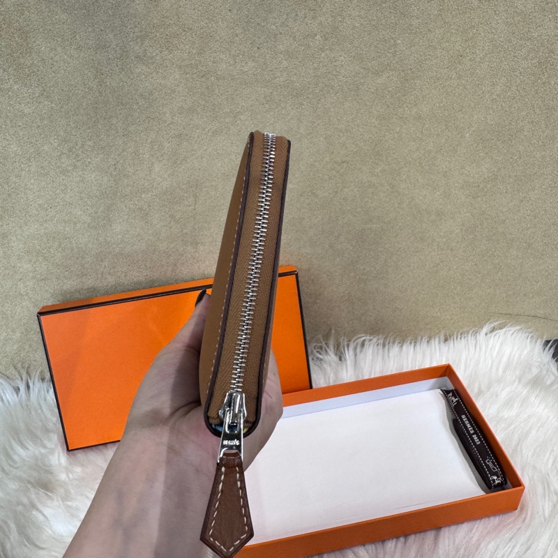 Hermes 金棕銀Evercolor絲巾長夾 離櫃品❤️-6