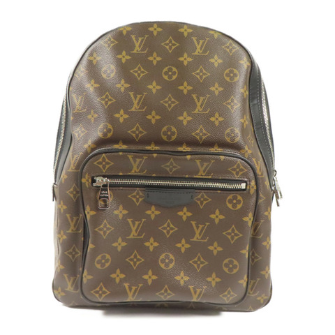 LOUIS VUITTON Monogram Macassar Josh Backpack銀扣背包