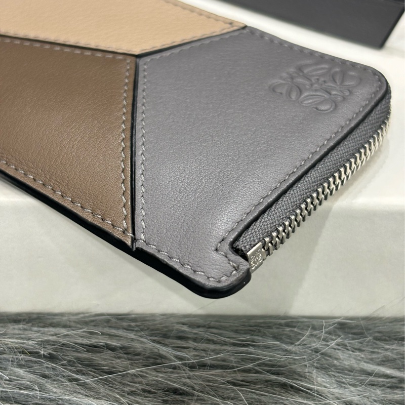LOEWE Puzzle coin cardholder 三色 撞色 拚色 全皮 信用卡 悠遊卡 證件套 名片夾 零錢袋 鑰匙圈-5
