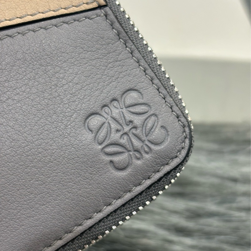 LOEWE Puzzle coin cardholder 三色 撞色 拚色 全皮 信用卡 悠遊卡 證件套 名片夾 零錢袋 鑰匙圈-10