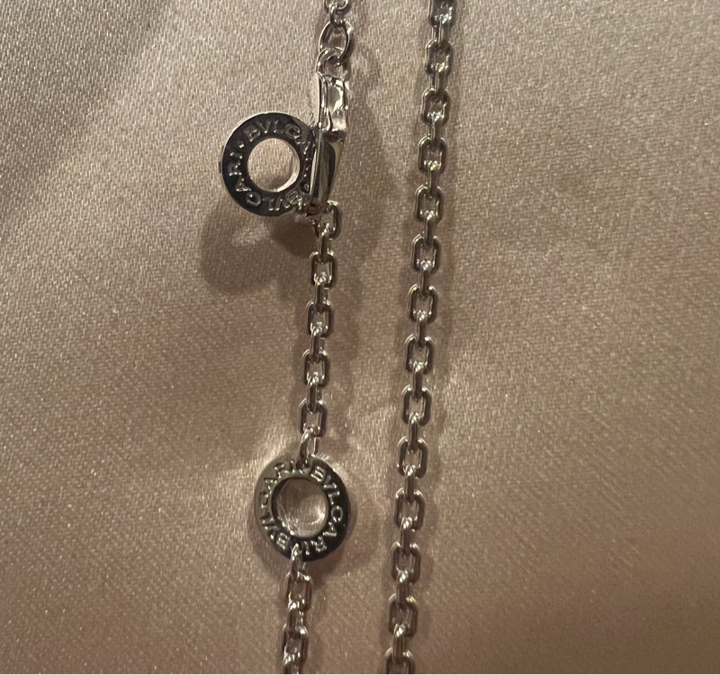 4折寶格麗SERPENTI VIPER 項鏈（白金/鑽石）-6