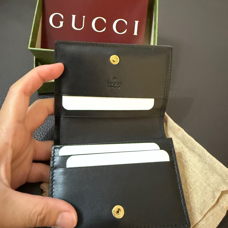 Gucci Marmont 短夾 牛皮 全配-5