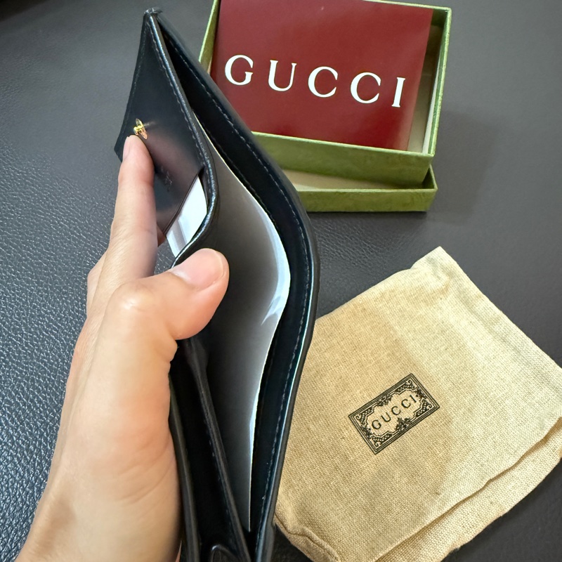 Gucci Marmont 短夾 牛皮 全配-6