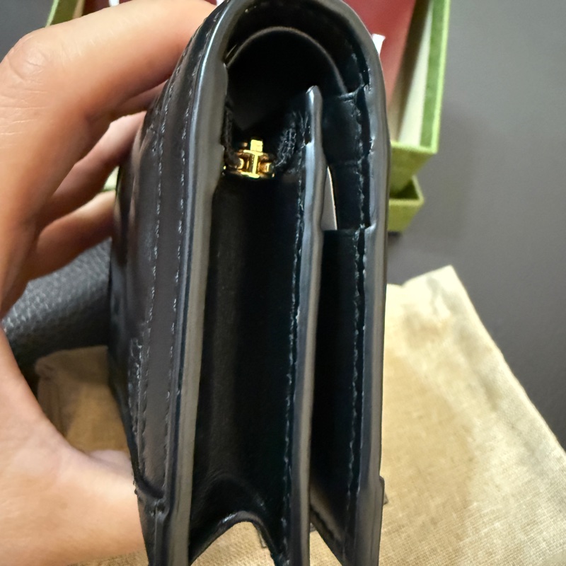 Gucci Marmont 短夾 牛皮 全配-13