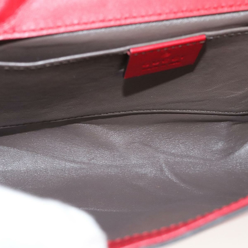 【日本直送】GUCCI 鏈條單肩包 皮革 紅金色 572375 正品 118122-10