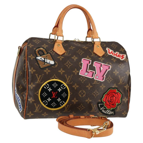 路易威登 Monogram 貼片 Speedy Bandouliere 30 包 M43989 LV 授權 121438A