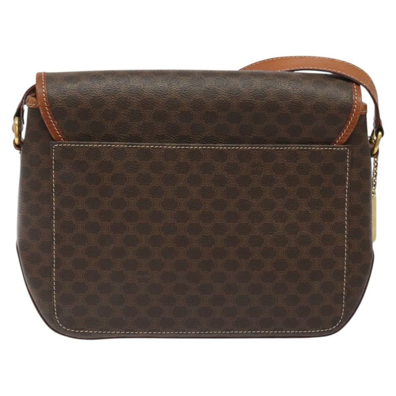 【日本直送】CELINE Macadam帆布肩背包 PVC皮革 棕色 金色 正品 sw497-1