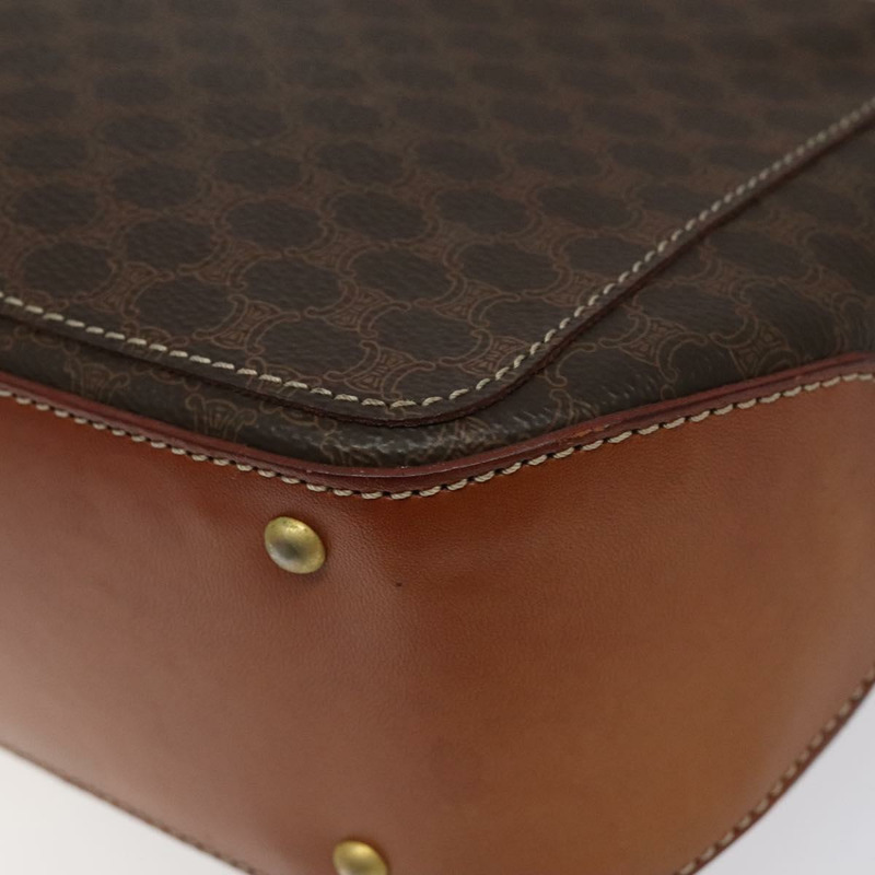 【日本直送】CELINE Macadam帆布肩背包 PVC皮革 棕色 金色 正品 sw497-14