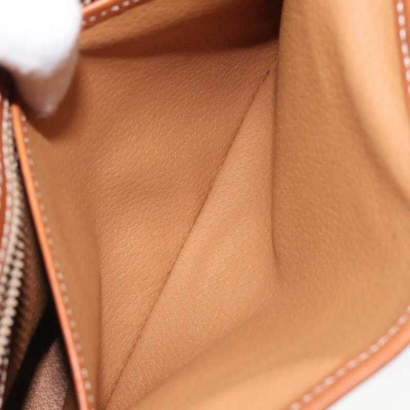 【日本直送】CELINE Macadam帆布肩背包 PVC皮革 棕色 金色 正品 sw497-21