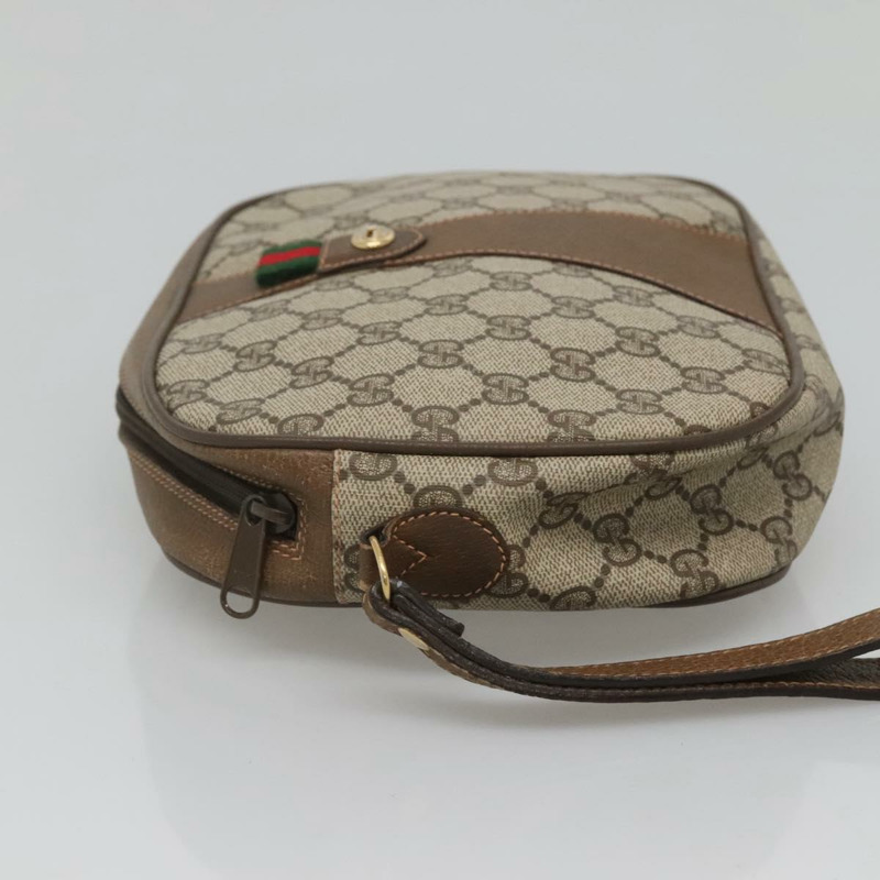 【日本直送】GUCCI GG Supreme 織帶雪莉線包 PVC 米金色 89 01 034 正品 yk18098-3