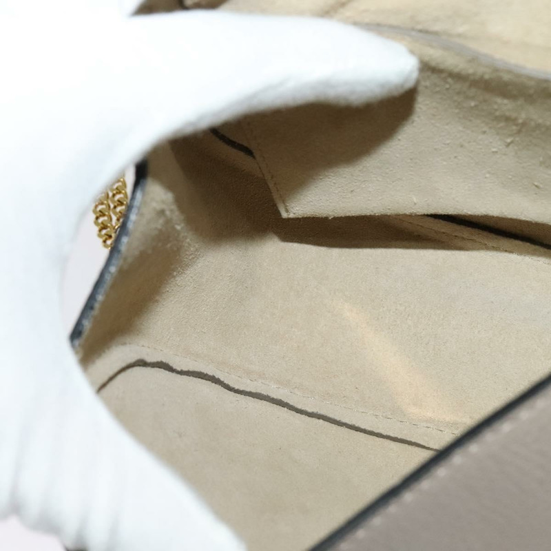 【日本直送】Chloe Chain Drew 單肩包 皮革 灰色 金色 正品 sw540-19