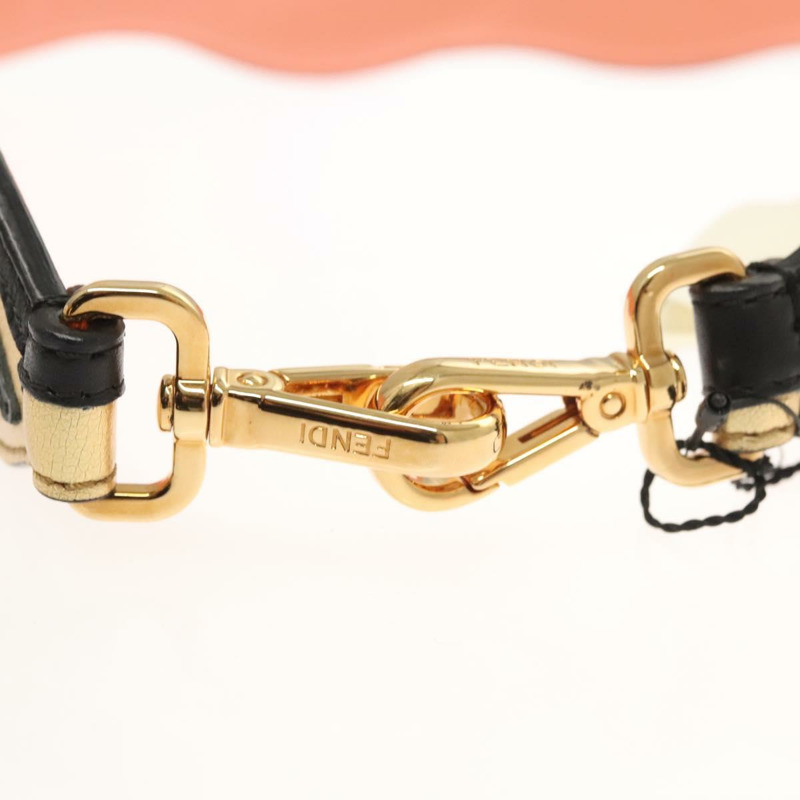 【日本直送】FENDI Strap You 肩帶 皮革 金色 正品 HK2498-7