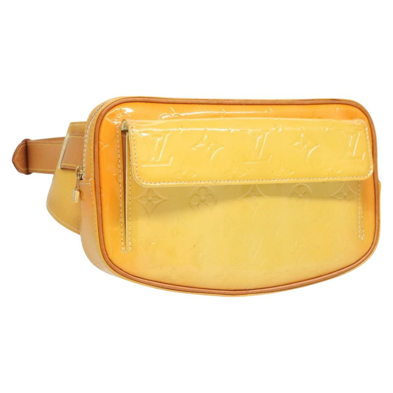 【日本直送】路易威登 Monogram Vernis Fulton 腰包 萊姆黃 M91043 LV 正品 ki5746-0