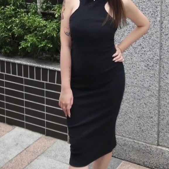 🖤 Nike Chill Knit 削尖背心連身裙|及膝|黑色|奧地利購入-0