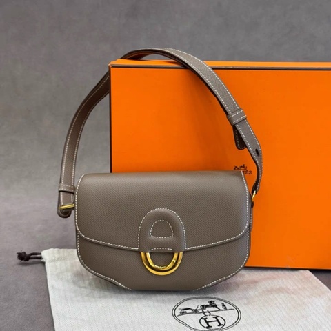 Hermes愛馬仕 cherche midi mini 大象灰金扣 epsom皮