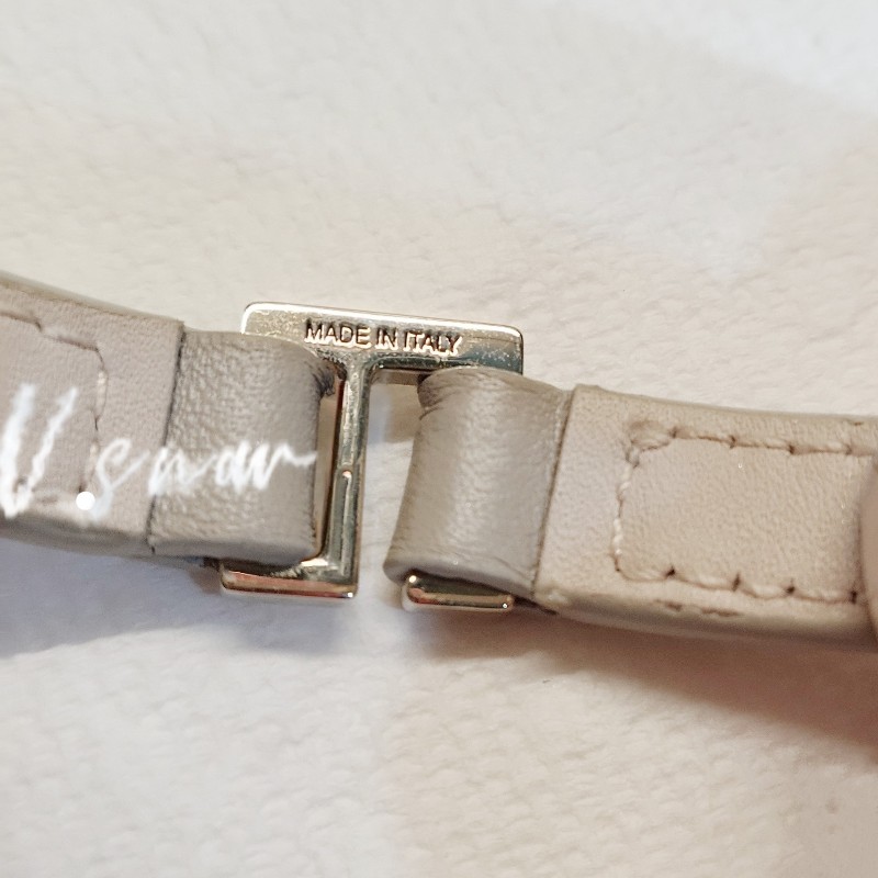 BVLGARI 淡金蛇頭羊皮手環-6