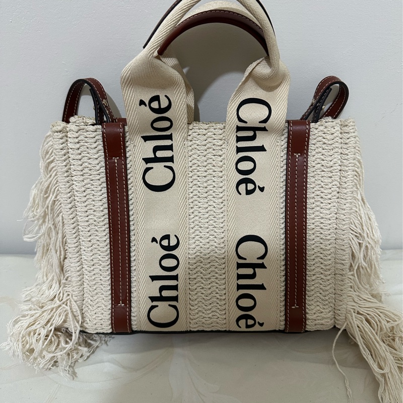 Chloé Woody系列，限量波西米亞風針織流蘇斜背包-2