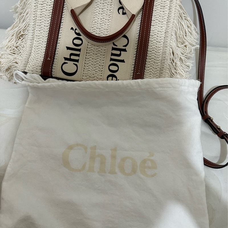 Chloé Woody系列，限量波西米亞風針織流蘇斜背包-6