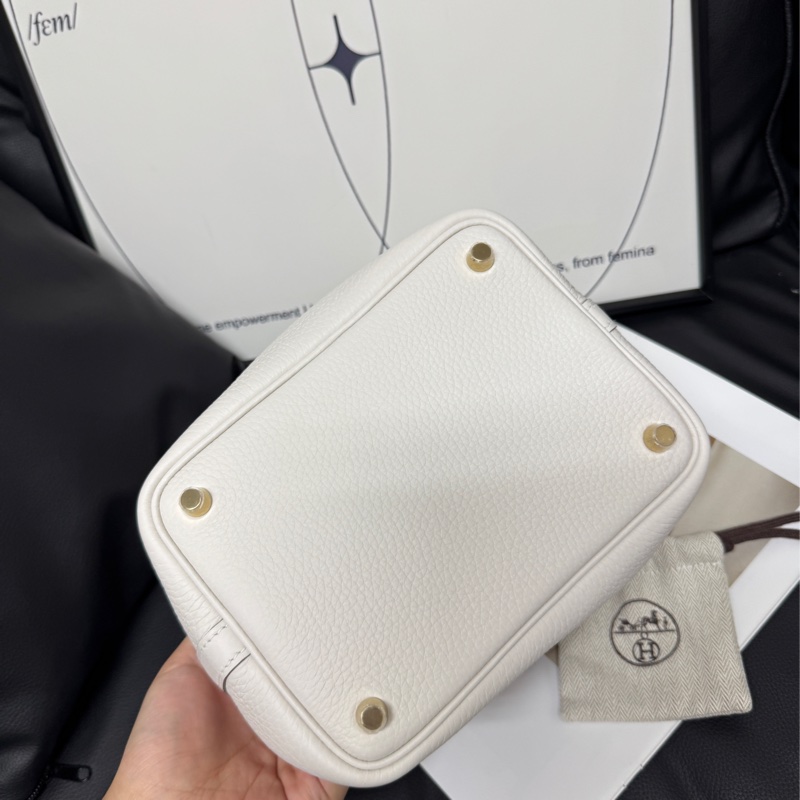 全新✨Hermes picotin 18 灰白色 金扣-3