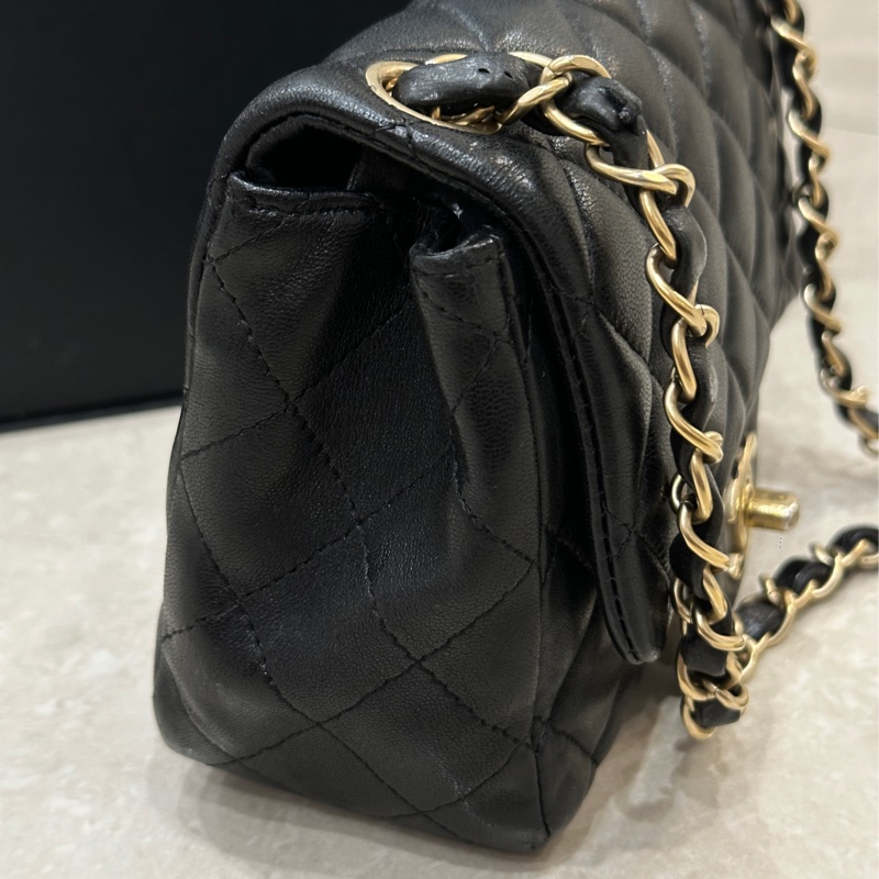 Chanel cf17黑金方胖子 99新帶膜閒置 全配🔥櫃上一包難求包王-9