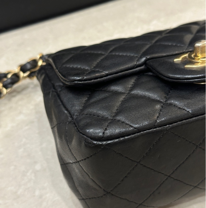 Chanel cf17黑金方胖子 99新帶膜閒置 全配🔥櫃上一包難求包王-16
