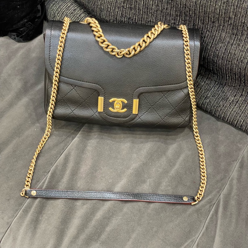 🈶️購證❤️ 香奈兒 黑金 #荔枝皮 #孟買系列 #2way #郵差包-4